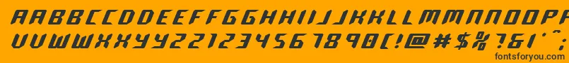 roboclonetitle Font – Black Fonts on Orange Background