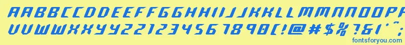 roboclonetitle Font – Blue Fonts on Yellow Background