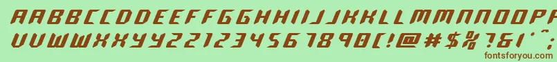 roboclonetitle Font – Brown Fonts on Green Background