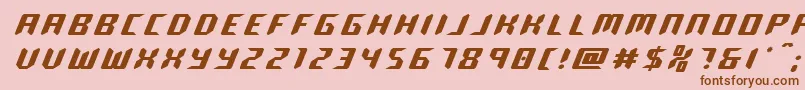 roboclonetitle Font – Brown Fonts on Pink Background