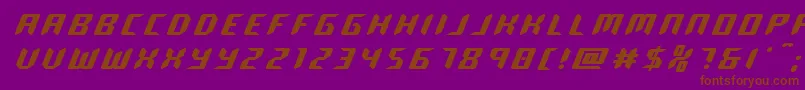 roboclonetitle Font – Brown Fonts on Purple Background