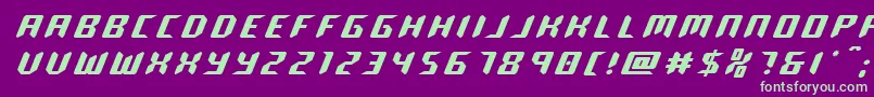 roboclonetitle Font – Green Fonts on Purple Background