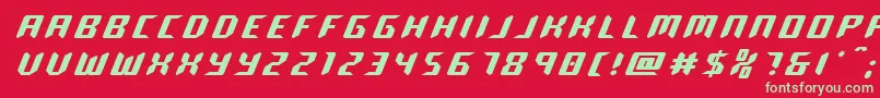 フォントroboclonetitle – 赤い背景に緑の文字