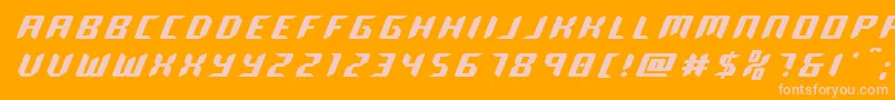 roboclonetitle Font – Pink Fonts on Orange Background