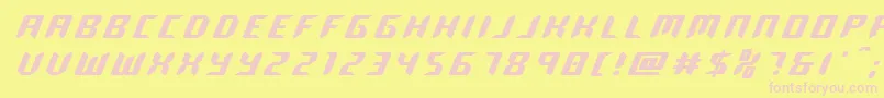 roboclonetitle Font – Pink Fonts on Yellow Background