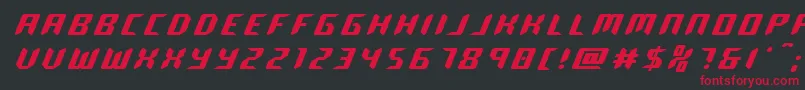 roboclonetitle-Schriftart – Rote Schriften auf schwarzem Hintergrund