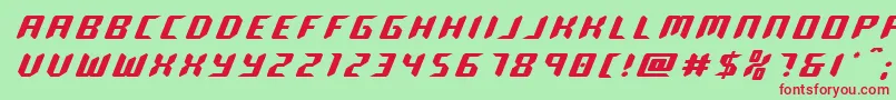 roboclonetitle Font – Red Fonts on Green Background