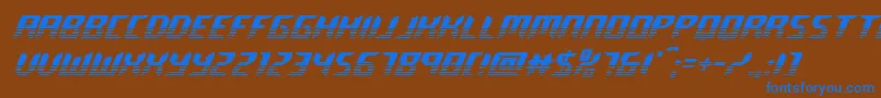 roboclonetwotone Font – Blue Fonts on Brown Background