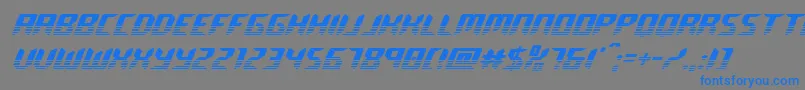 roboclonetwotone-Schriftart – Blaue Schriften auf grauem Hintergrund