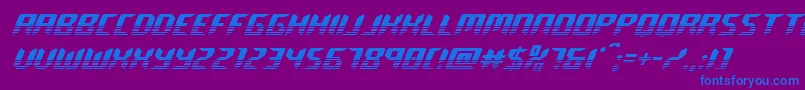 roboclonetwotone Font – Blue Fonts on Purple Background