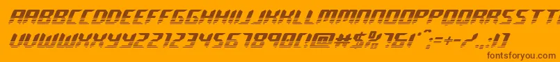 roboclonetwotone Font – Brown Fonts on Orange Background