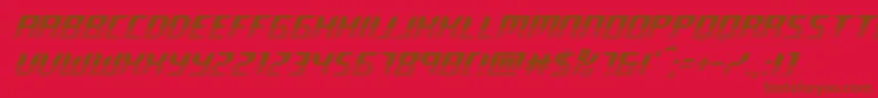フォントroboclonetwotone – 赤い背景に茶色の文字