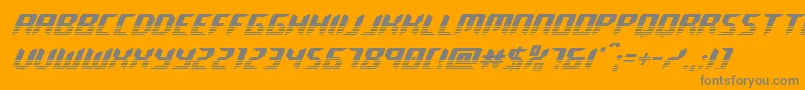 roboclonetwotone-Schriftart – Graue Schriften auf orangefarbenem Hintergrund