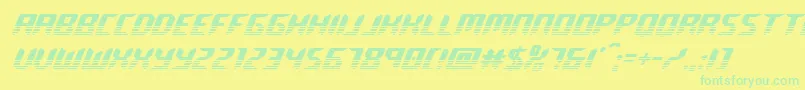 roboclonetwotone Font – Green Fonts on Yellow Background