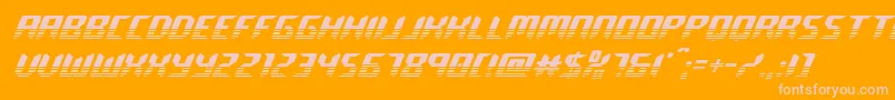 roboclonetwotone Font – Pink Fonts on Orange Background