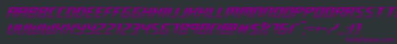 roboclonetwotone-Schriftart – Violette Schriften auf schwarzem Hintergrund