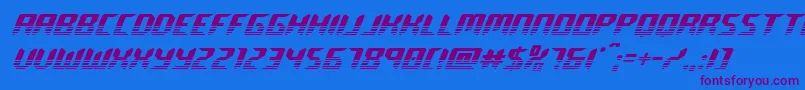 roboclonetwotone Font – Purple Fonts on Blue Background
