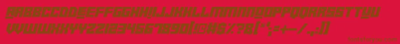 Police Robot Crush Italic – polices brunes sur fond rouge