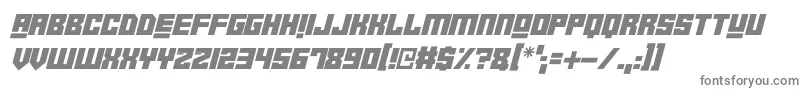 Robot Crush Italic Font – Gray Fonts on White Background
