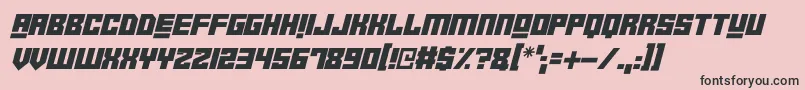 Robot Crush Italic Font – Black Fonts on Pink Background