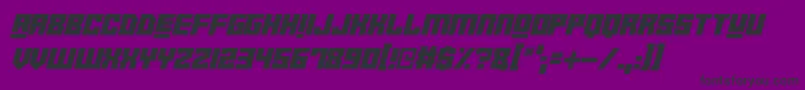 Robot Crush Italic Font – Black Fonts on Purple Background