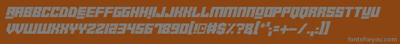 Шрифт Robot Crush Italic – серые шрифты на коричневом фоне