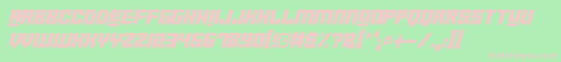 Czcionka Robot Crush Italic – różowe czcionki na zielonym tle