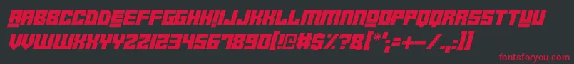 Robot Crush Italic Font – Red Fonts on Black Background