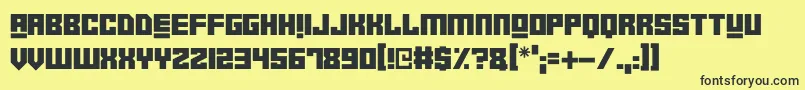 Robot Crush-Schriftart – Schwarze Schriften auf gelbem Hintergrund