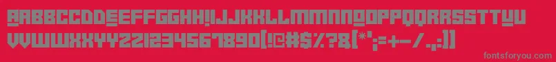 Robot Crush Font – Gray Fonts on Red Background