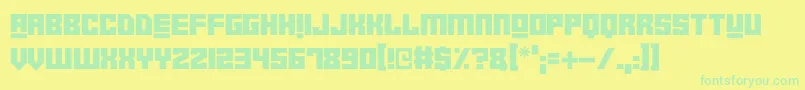 Robot Crush Font – Green Fonts on Yellow Background