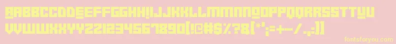 Robot Crush Font – Yellow Fonts on Pink Background