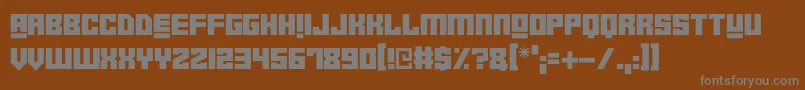 Robot Crush Font – Gray Fonts on Brown Background