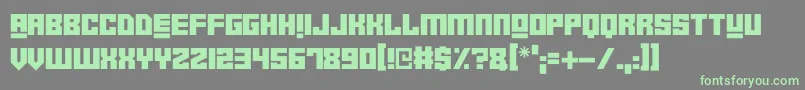 Robot Crush Font – Green Fonts on Gray Background