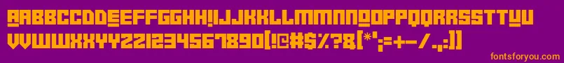 Robot Crush Font – Orange Fonts on Purple Background
