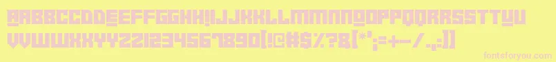 Robot Crush Font – Pink Fonts on Yellow Background