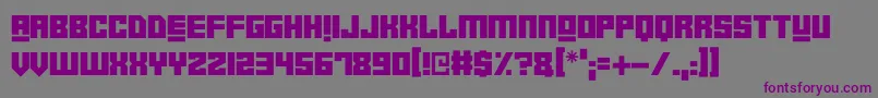 Robot Crush Font – Purple Fonts on Gray Background