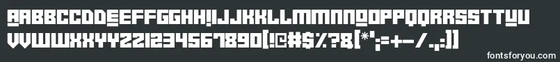 Robot Crush Font – White Fonts on Black Background