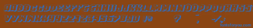 VtksHighlight3 Font – Blue Fonts on Brown Background