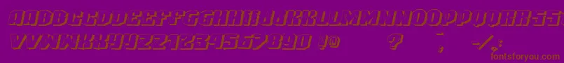 VtksHighlight3 Font – Brown Fonts on Purple Background