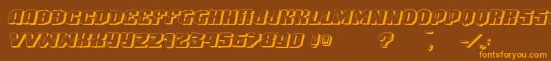 VtksHighlight3 Font – Orange Fonts on Brown Background