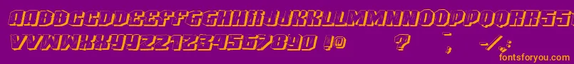 VtksHighlight3 Font – Orange Fonts on Purple Background