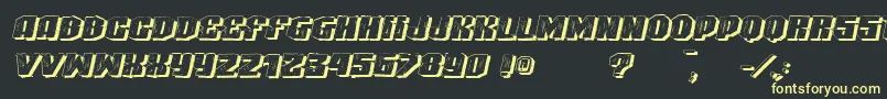 VtksHighlight3 Font – Yellow Fonts on Black Background