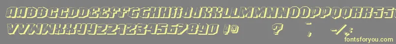 VtksHighlight3 Font – Yellow Fonts on Gray Background