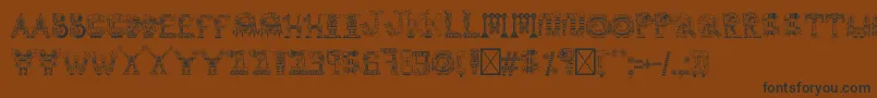 robot medoclone Font – Black Fonts on Brown Background