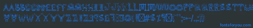 Weitere Informationen zur robot medoclone-Schriftart robot medoclone-Schriftart – Blaue Schriften auf schwarzem Hintergrund