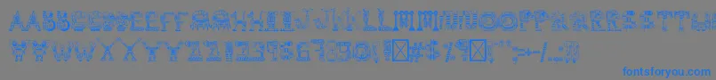 robot medoclone-Schriftart – Blaue Schriften auf grauem Hintergrund