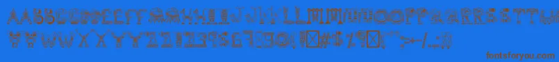 robot medoclone Font – Brown Fonts on Blue Background