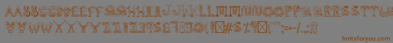 robot medoclone Font – Brown Fonts on Gray Background