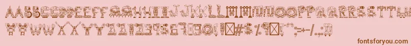 robot medoclone Font – Brown Fonts on Pink Background